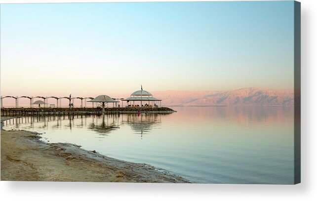 Dead Acrylic Print featuring the photograph Pastel colors of the Dead Sea by Adriana Zoon