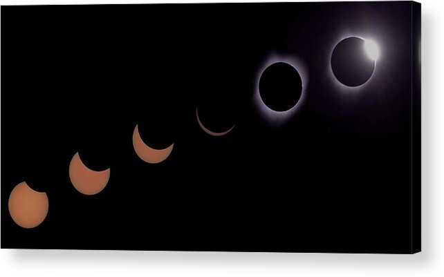Solar Eclipse Acrylic Print featuring the photograph Phases by Ivan Franklin