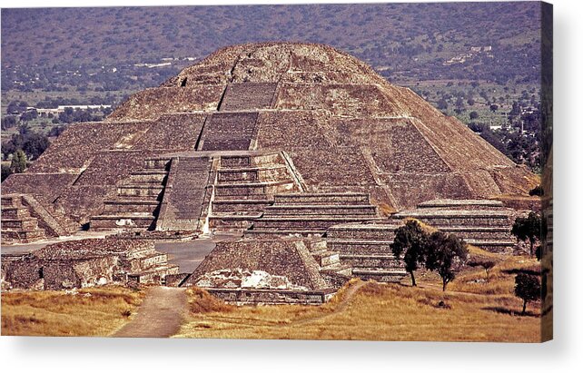 Central America Acrylic Print featuring the photograph Pyramid of the Sun - Teotihuacan by Juergen Weiss