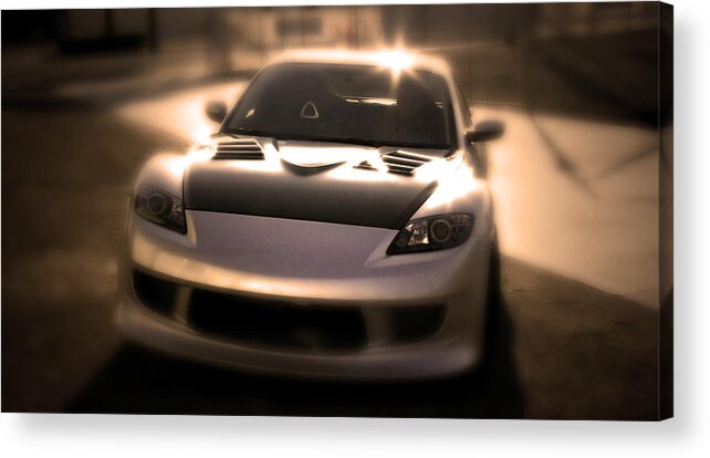 Mazda Rx-8 Acrylic Print featuring the photograph RX8 Glow by Chris Brannen