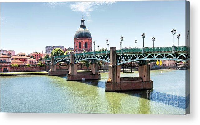 Toulouse Acrylic Print featuring the photograph Saint-Pierre Bridge in Toulouse by Elena Elisseeva