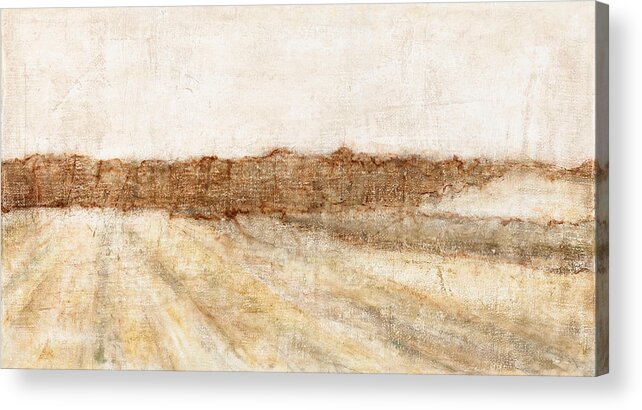 Abstract Landcape Acrylic Print featuring the painting Scottsville Treeline by Chris Davis Cameron