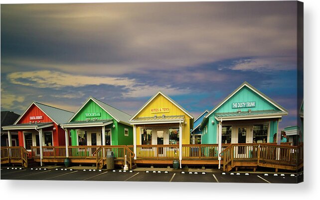 Colors Acrylic Print featuring the photograph Shops of Ocean Shores by Dale Stillman