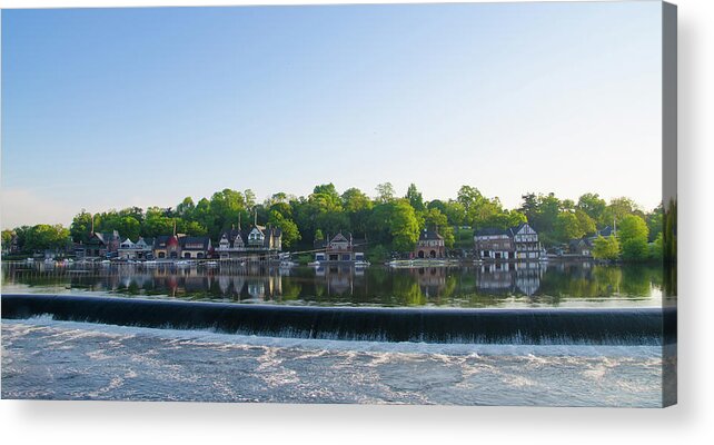 Springtime Acrylic Print featuring the photograph Springtime at Boathouse Row in Philadelphia by Bill Cannon