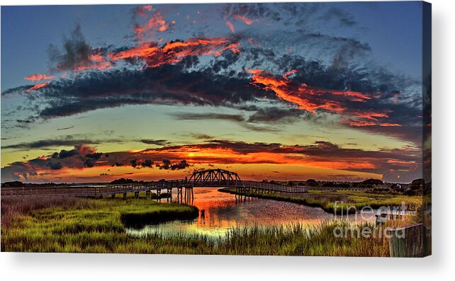 Topsail Island Acrylic Print featuring the photograph Stripes by DJA Images