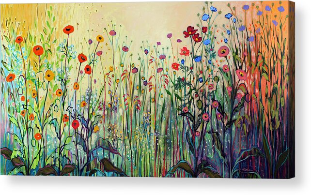 Floral Acrylic Print featuring the painting Summer Joy by Jennifer Lommers