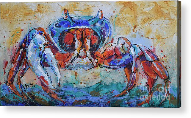 Crab Acrylic Print featuring the painting The Crab by Jyotika Shroff