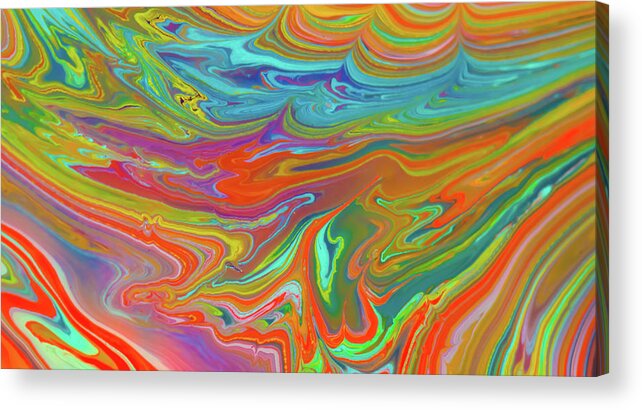 Abstract Acrylic Print featuring the photograph The Faster We Go, The Rounder We Get by Gary Kochel