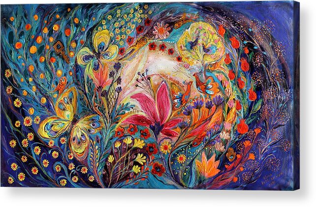 Modern Jewish Art Acrylic Print featuring the painting The Spiral of Life by Elena Kotliarker