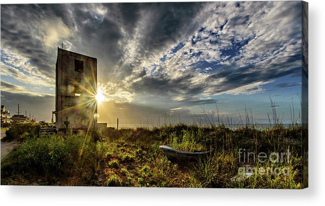 Surf City Acrylic Print featuring the photograph Tower 3 Sunstar by DJA Images