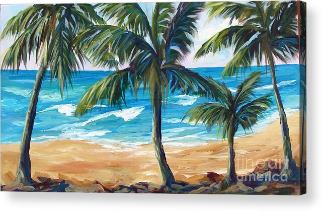 Palms Acrylic Print featuring the painting Tropical Palms I by Phyllis Howard