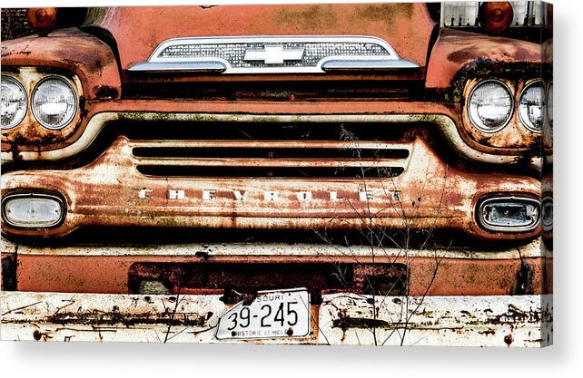 Chevrolet Acrylic Print featuring the photograph Viking Red by Holly Ross