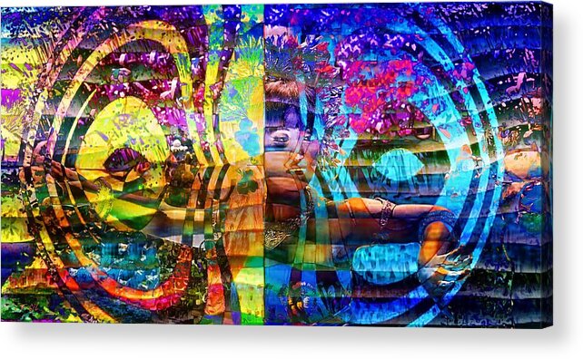 Violet Dream Acrylic Print featuring the photograph Violet dream spiral by Jean Francois Gil