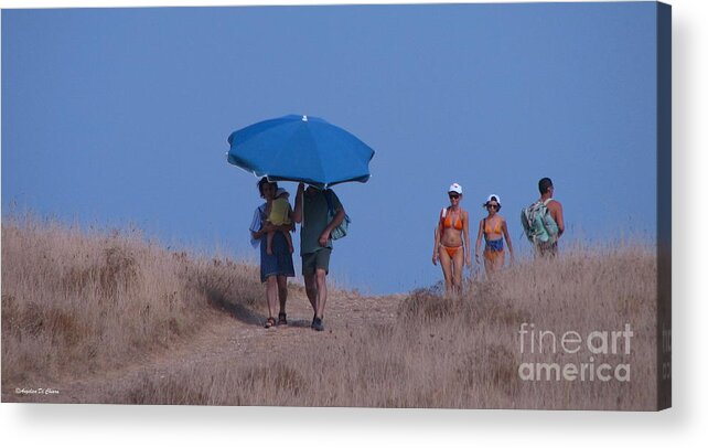 Cityscape Acrylic Print featuring the photograph Walk to the beach by Italian Art