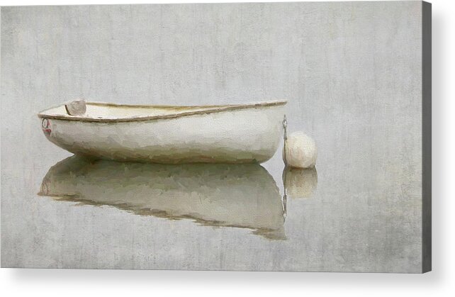 White Boat Acrylic Print featuring the photograph White boat by Karen Lynch