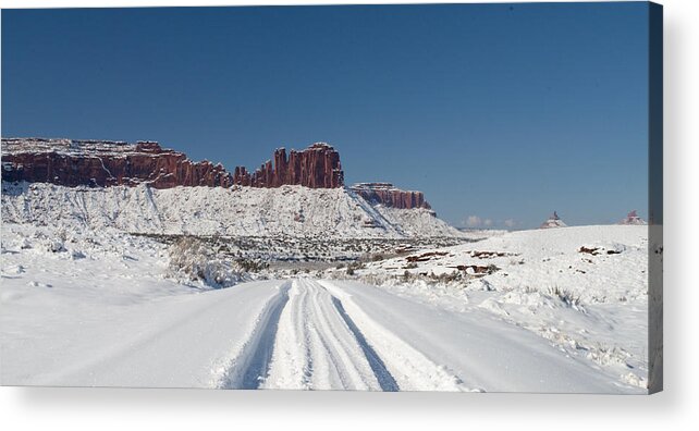 Landscape Acrylic Print featuring the photograph White Tracks by Julia McHugh