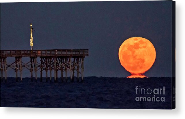 Super Acrylic Print featuring the photograph Winter Moon by DJA Images