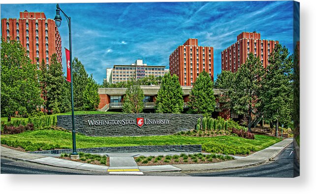Washington State University Acrylic Print featuring the photograph WSU Entrance by Ed Broberg