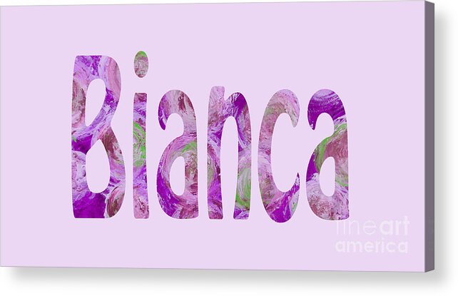 Name Bianca Acrylic Print featuring the painting Bianca by Corinne Carroll