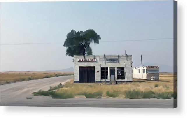 Building Acrylic Print featuring the mixed media Lubrication #1 by Jonathan Thompson