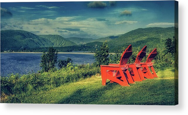 Cape Breton Acrylic Print featuring the photograph Wish You Were Here #1 by Mountain Dreams
