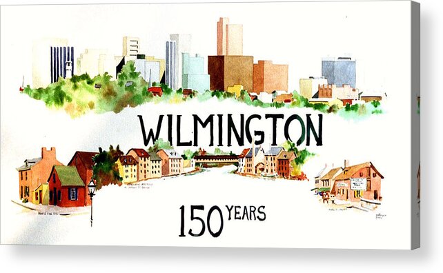 Urban Architecture Acrylic Print featuring the painting 150 Years by William Renzulli