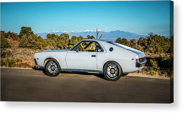 Utah Acrylic Print featuring the photograph 1968 Amc Amx by David Morefield
