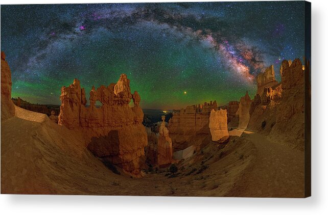 Bryce Acrylic Print featuring the photograph Bryce Panorama by Ralf Rohner