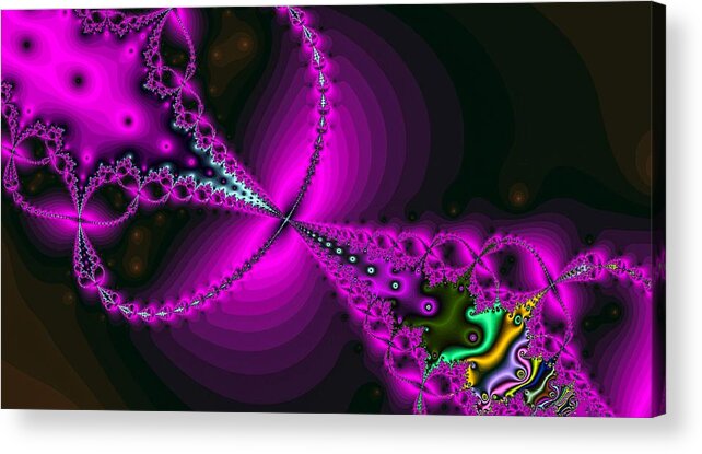 Butterfly Acrylic Print featuring the digital art Butterfly Fantasy Purple by Don Northup