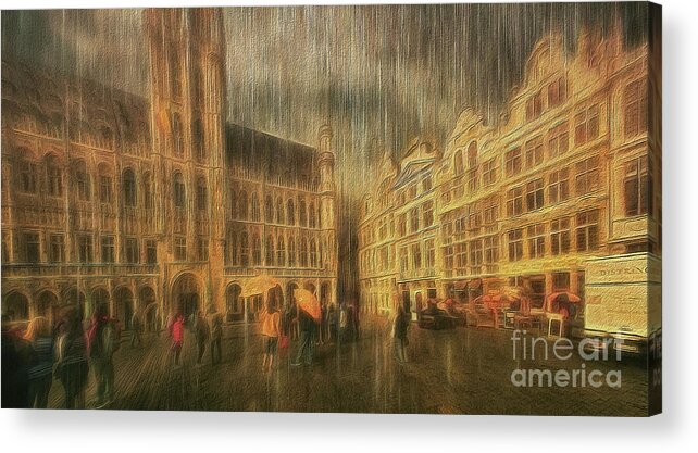 La Grande Place Acrylic Print featuring the photograph Deluge by Leigh Kemp