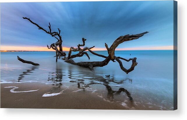 Clouds Acrylic Print featuring the photograph Dreamy Tide Panorama by Debra and Dave Vanderlaan