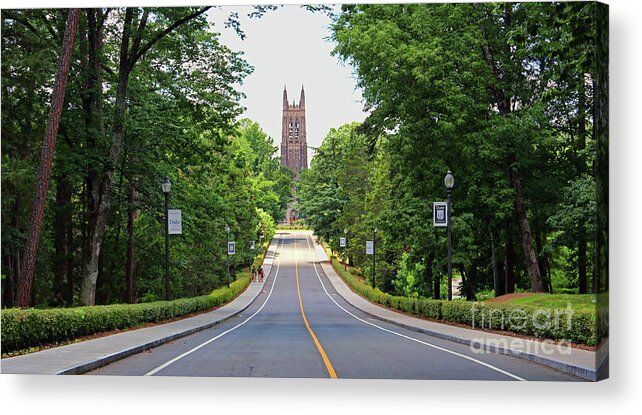 Duke University Acrylic Print featuring the photograph Duke University Chapel Drive 3529 by Jack Schultz