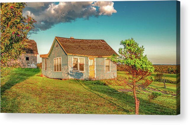 Pei Acrylic Print featuring the photograph Golden Hour at the Cottage, Mayfield by Marcy Wielfaert