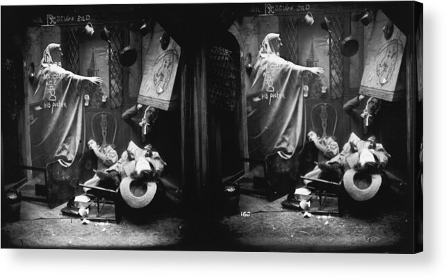 People Acrylic Print featuring the photograph Haunted House by London Stereoscopic Company