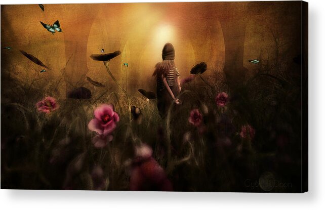  Acrylic Print featuring the photograph In The Garden by Cybele Moon