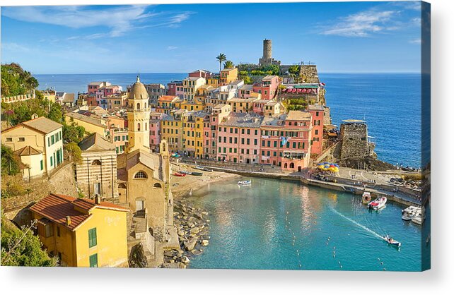 Landscape Acrylic Print featuring the photograph Liguria - Vernazza, Cinque Terre by Jan Wlodarczyk