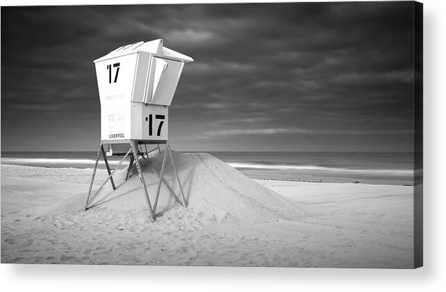 San Diego Acrylic Print featuring the photograph Mission Beach Lifeguard Tower Seventeen by William Dunigan