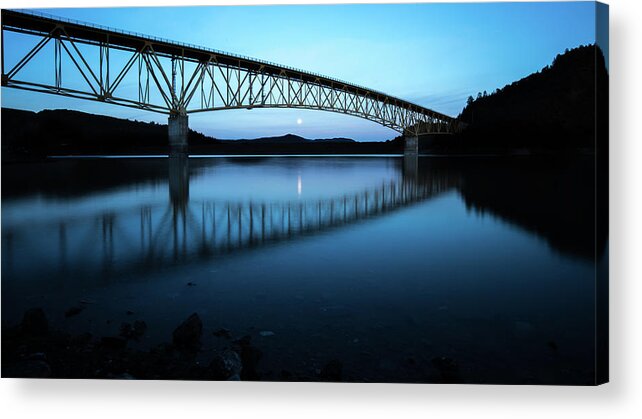 Moonrise Acrylic Print featuring the photograph Lunar Lake by Shelby Erickson