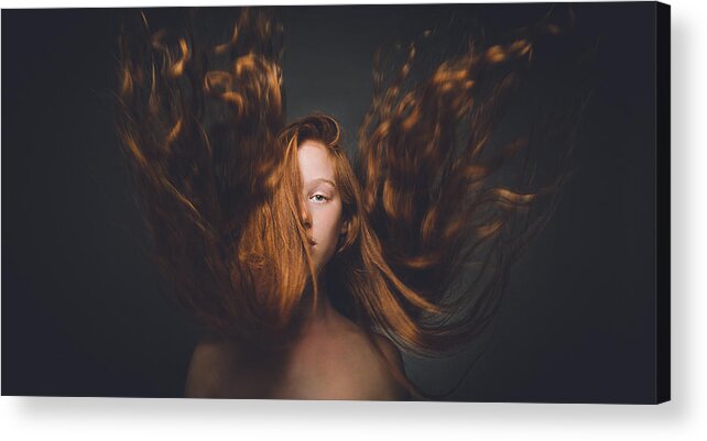 Hair Acrylic Print featuring the photograph Noga by Nir Amos