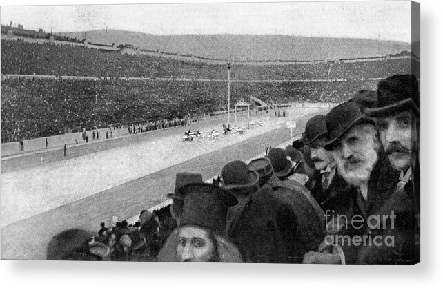 Crowd Of People Acrylic Print featuring the photograph Olympic Stadium In Athens by Bettmann