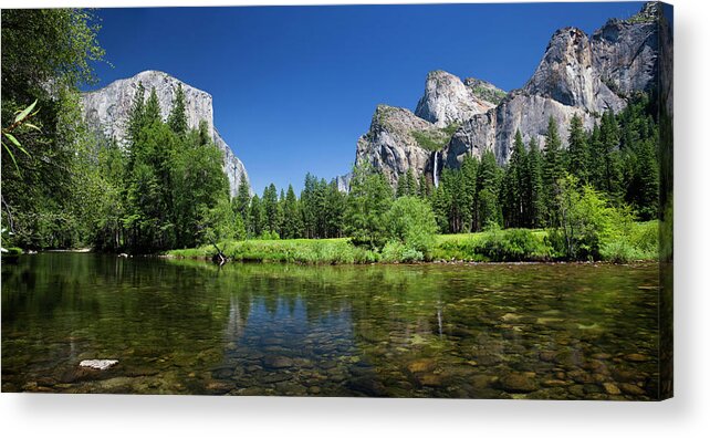 Scenics Acrylic Print featuring the photograph Panorama Of El Capitan And Bridal Veil by Step2626