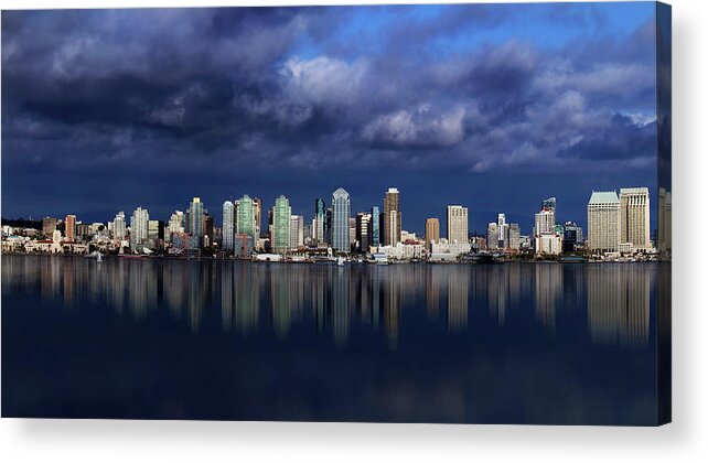 Tranquility Acrylic Print featuring the photograph San Diego Panorama by Csaba Desvari