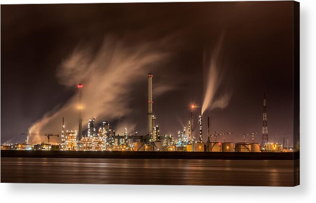 Antwerp Acrylic Print featuring the photograph Smokey Industry by Els Keurlinckx