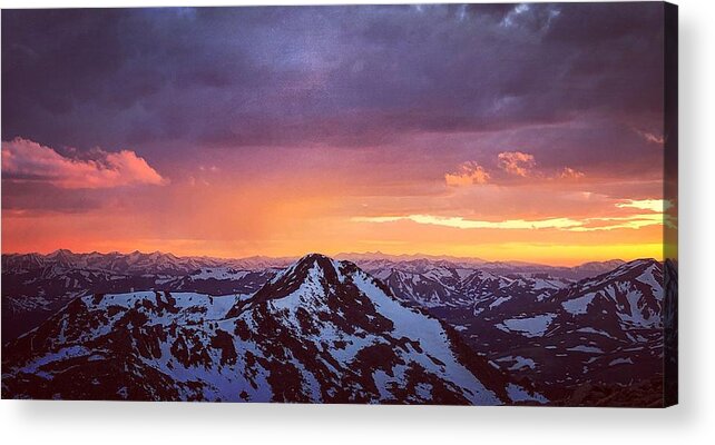 Colorado Acrylic Print featuring the photograph Stormy Sunset by Kevin Schwalbe