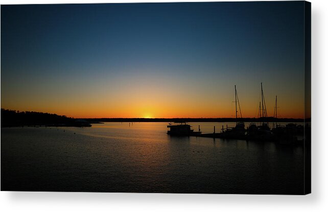 Sunset Acrylic Print featuring the photograph Sunset over the Potomac by Lora J Wilson