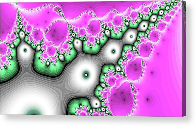 Abstract Acrylic Print featuring the digital art Synchronicity Magic Pink by Don Northup