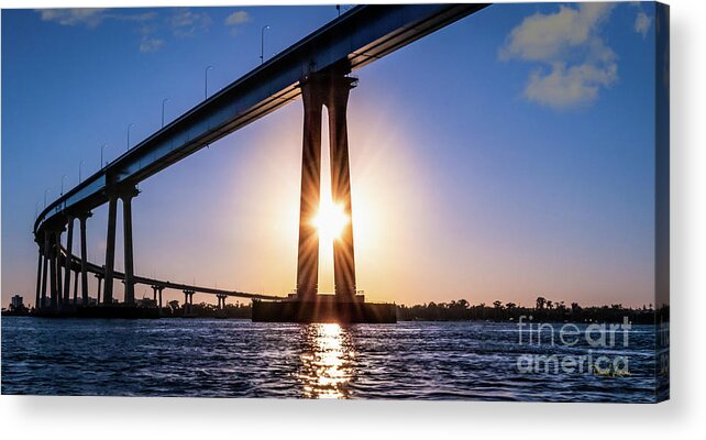 California Acrylic Print featuring the photograph The Curving Beauty of San Diego Bay by David Levin