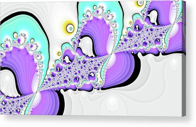 Abstract Acrylic Print featuring the digital art Triple Butterfly Purple Fine Art by Don Northup