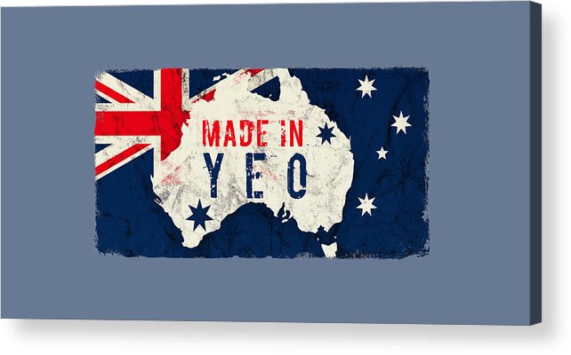 Yeo Acrylic Print featuring the digital art Made in Yeo, Australia #21 by TintoDesigns