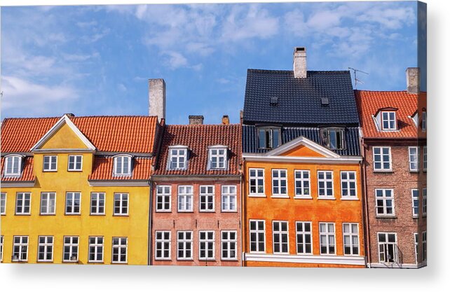 Nordic Acrylic Print featuring the photograph Colorful buildings of Nyhavn in Copenhagen, Denmark #3 by Elenarts - Elena Duvernay photo